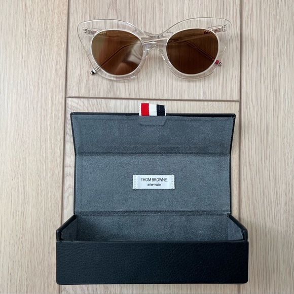 Thom Browne Accessories - Thom Browne Clear Cat Eye Sunglasses + Case Box • Like New